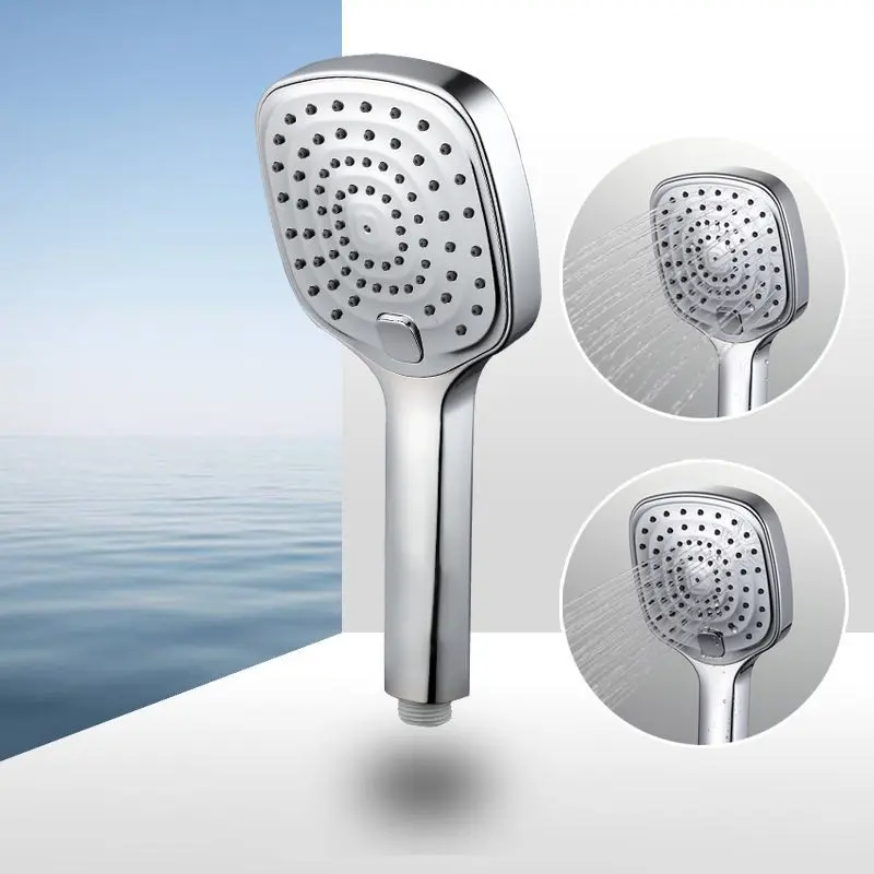 ABS Chrome Duschhuvud med Button Select Dusch