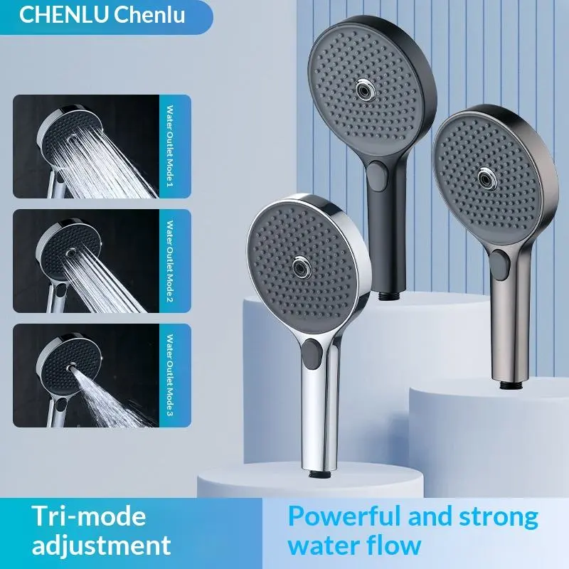 Ett klick Paus Tryckknapp Anti-Clog Shower